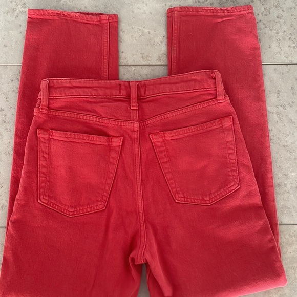 ABERCROMBIE & FITCH Simone High Rise Ankle straight red jeans size 26/2R - Picture 12 of 16